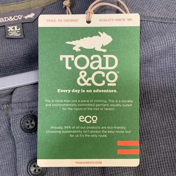 NWT Toad&Co Men's XL Gray Long Sleeve Shirt - Picture 10 of 10